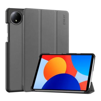 ENKAY LEATHER Zaklápací obal pre Xiaomi Redmi Pad SE 8.7 šedý