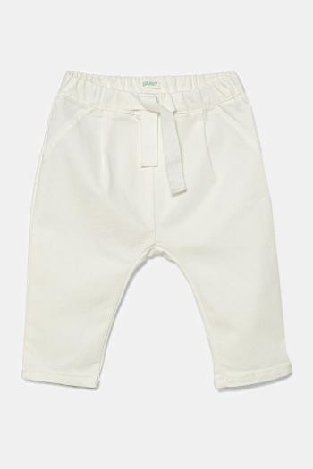 Nohavice pre bábätká United Colors of Benetton béžová farba, jednofarebná, 4U40AF019