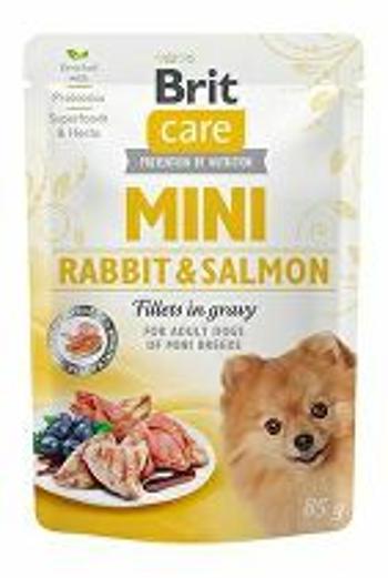 Brit Care Dog Mini Rabbit&Salmon fillets in gravy 85g + Množstevná zľava