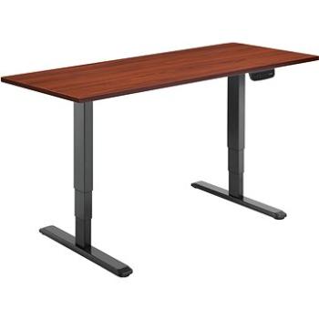 AlzaErgo Table ET1 NewGen čierny + doska TTE-03 160 × 80 cm, hnedá dyha (BUN)