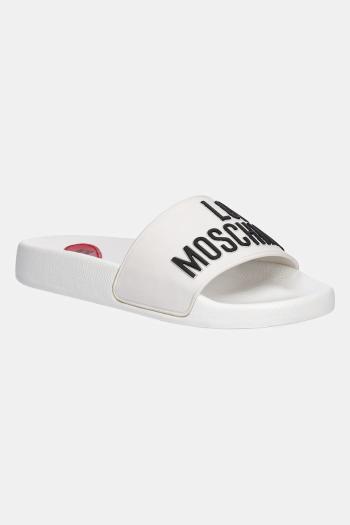 Šľapky Love Moschino dámske, biela farba, JA28052G1MI14100