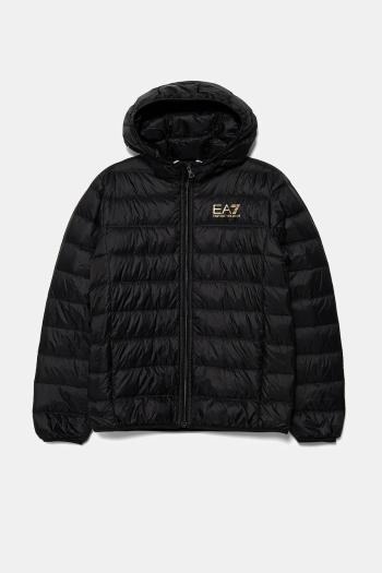 Detská páperová bunda EA7 Emporio Armani čierna farba, 7B000035 AF12477