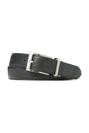 Kožený opasok Polo Ralph Lauren čierna farba, 405800535001