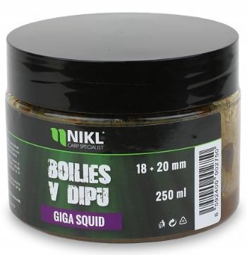 Nikl boilies v dipe 250 g 18/20 mm - giga squid