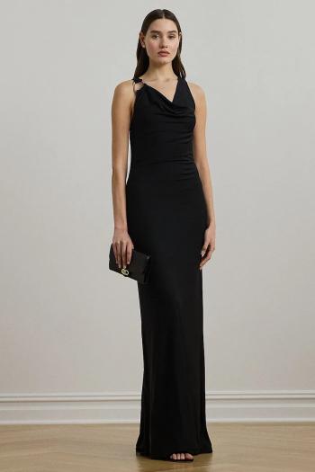 Šaty Lauren Ralph Lauren čierna farba, maxi, priliehavé, 253971057