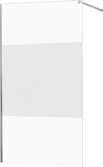 MEXEN/S - KIOTO Sprchová zástena WALK-IN 100x200 cm 8 mm, chróm, Transparent/matné sklo 800-100-101-01-35