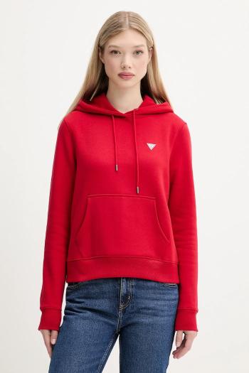 Mikina Guess Jeans oranžová farba, s kapucňou, jednofarebná, W4YQ04 KC811
