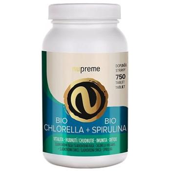 Nupreme BIO Chlorella + Spirulina 750 tbl. (8594176063447)