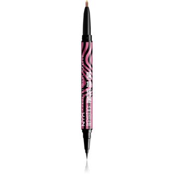 NYX Professional Makeup Beetlejuice Pinstripe Duo Liner očné linky 2 v 1 odtieň 01 Pink Chrome 0,5 ml