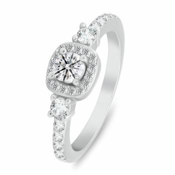 Brilio Silver Oslnivý strieborný prsteň s kubickými zirkónmi RI148W 54 mm