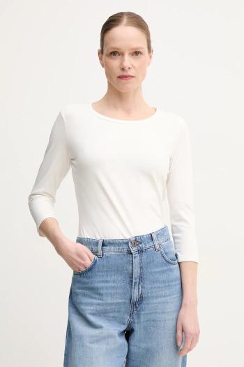 Tričko s dlhým rukávom Weekend Max Mara biela farba, 2515971021600