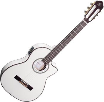 Ortega RCE145 4/4 White Klasická gitara s elektronikou