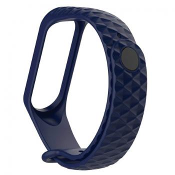 BStrap Silicone Diamond remienok na Xiaomi Mi Band 3/4, dark blue (SXI007C03)