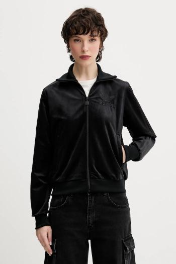 Velúrová mikina adidas Originals Velvet Tt čierna farba, jednofarebná, JY2592