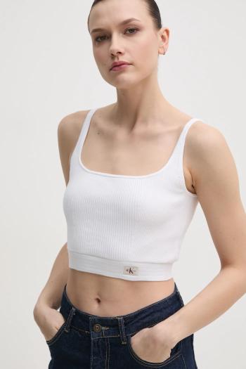 Top Calvin Klein Jeans dámske, biela farba, J20J225227