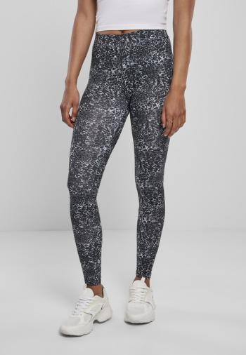 Urban Classics Ladies AOP Leggings black/white