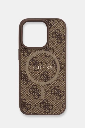 Puzdro na mobil Guess iPhone 16 Pro hnedá farba, GUHMP16LG4GFRW