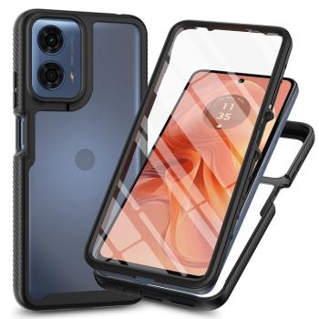 DUAL Obojstranný kryt s fóliou Motorola Moto G35 5G čierny