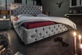 LuxD Dizajnová posteľ Laney 160x200 cm sivý zamat
