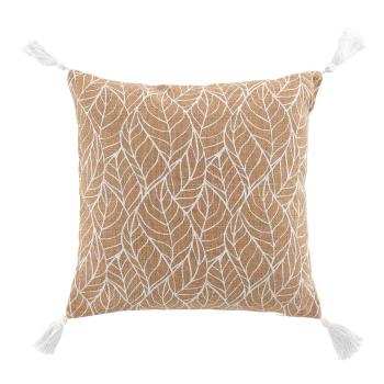 Douceur d intérieur  COUSSIN DEHOUS. COMPR. POMPONS 40x40 CM JUTE IMPRIME/POLYCOTON U  Vankúše Béžová