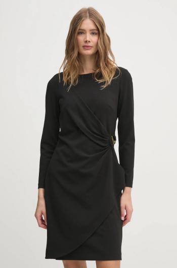 Šaty Dkny čierna farba, mini, rovný strih, DD4H1242