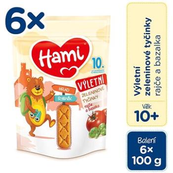 Hami Zeleninové tyčinky Paradajka a Bazalka 6× 100 g (8590340165993)