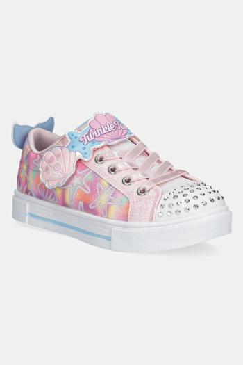 Detské tenisky Skechers TWINKLE SPARKS - UNDERWATER M ružová farba, 314824L