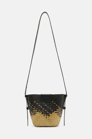 Kabelka AllSaints EBRO STRAW CROSSBODY čierna farba, W075XA