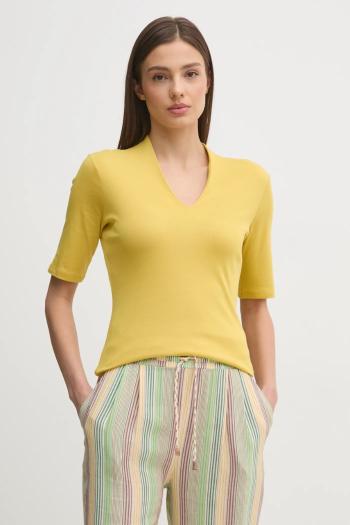Bavlnené tričko United Colors of Benetton dámske, zelená farba, 3GA2D400U