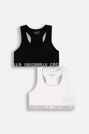 Detská športová podprsenka Coccodrillo 2-pak biela farba, BASIC UNDERWEAR