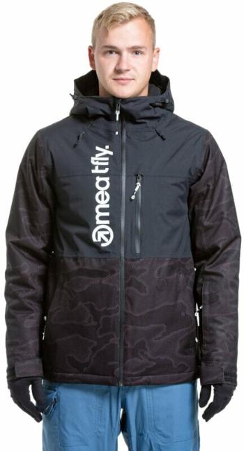 Meatfly Manifold Mens SNB and Ski Jacket Morph Black S Lyžiarska bunda