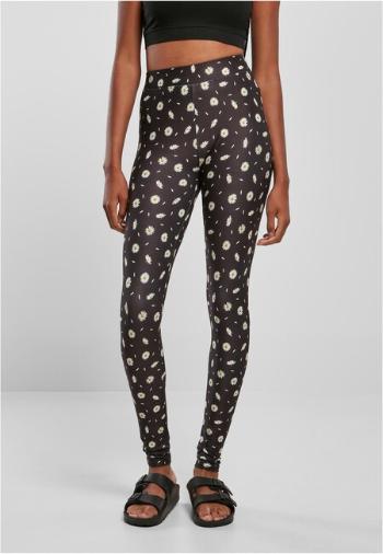 Urban Classics Ladies Soft AOP Leggings blackdaisy - XS