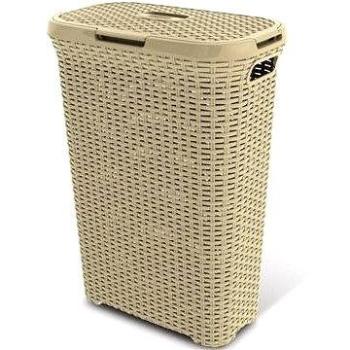 Curver Kôš na špinavú bielizeň, 40 l, krémový RATTAN (00709-885)