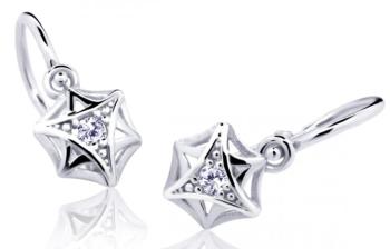 Cutie Jewellery Detské náušnice z bieleho zlata C2209-10-X-2 biela