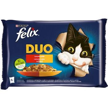 Felix Fantastic DUO kurča a ľadvinky, hovädzie a hydinové, morka a pečeň, jahňacie a teľacie 4× 85 g (7613039757932)