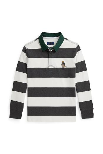 Bavlnené tričko s dlhým rukávom Polo Ralph Lauren biela farba, vzorované, 323980429001
