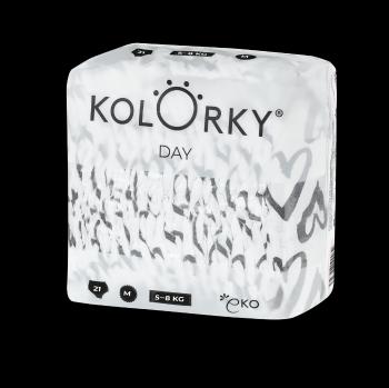 KOLORKY DAY - srdce - M (5-8 kg) jednorázové ekoplienky 21 ks