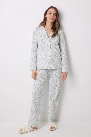 Bavlnené pyžamo women'secret dámske, zelená farba, bavlnené, 3599161