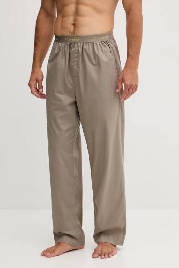 Bavlnené pyžamové nohavice Calvin Klein Underwear béžová farba, jednofarebné, LV00NM2830