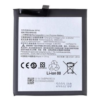 Xiaomi BP40 (Mi 9T/Mi 9T Pro) kompatibilis akkumulátor 4000mAh Li-ion, OEM jellegű, Grade S
