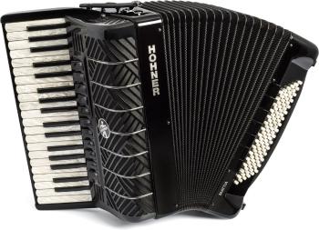 Hohner Mattia IV 96 Gun Klávesový akordeón Gun Black/Pearl Key