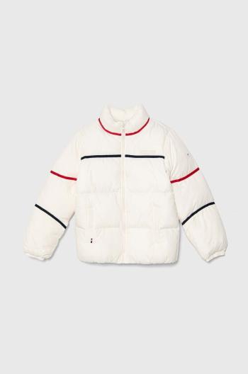 Detská bunda Tommy Hilfiger biela farba, KS0KS00593