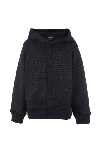 Detská mikina Emporio Armani tmavomodrá farba, s kapucňou, vzorovaná, 6D4BJM 4JHYZ