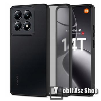 Xiaomi 14T, Tech Protect Magmat mobiltok, Műanyag, Szilikon keret, Fekete, Áttetsző