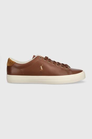 Kožené tenisky Polo Ralph Lauren Longwood hnedá farba, 816879935001