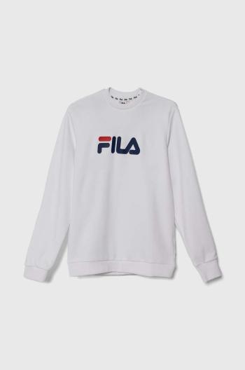 Detská mikina Fila žltá farba, s potlačou