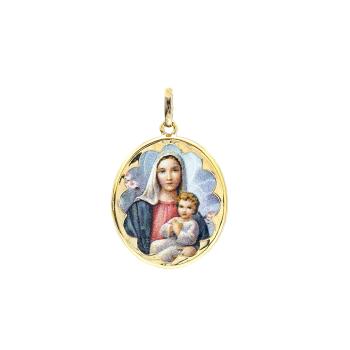 Malý medailón Madony s dieťaťom - M