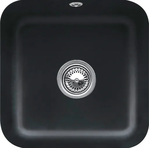 VILLEROY & BOCH VILLEROY & BOCH - Keramický drez Villeroy &amp; Boch podstavný Cisterna 50, 670301R7, Pure Black 670301R7