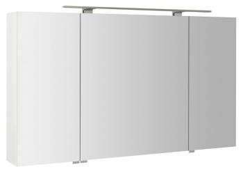 SAPHO - MIRRÓ galérka s LED osvetlením, 3x dvierka, 120x70x16cm, biela MC121-0030