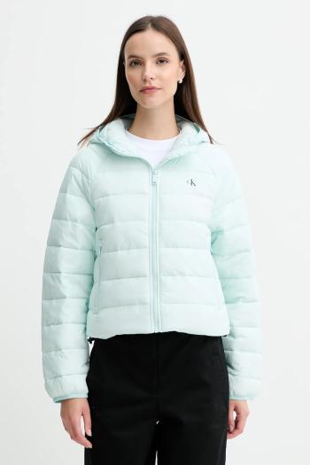 Bunda Calvin Klein Jeans tyrkysová farba, prechodná, LV047C510G